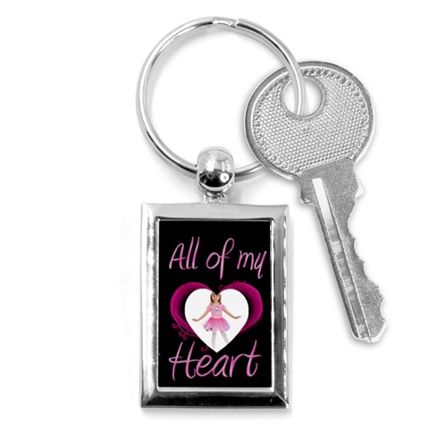 Pink All Of My Heart Keyring By Catvinnat Front