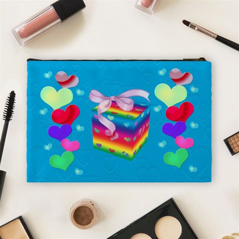 All About Love Cosmetic Bag Lg By Kdesigns Back