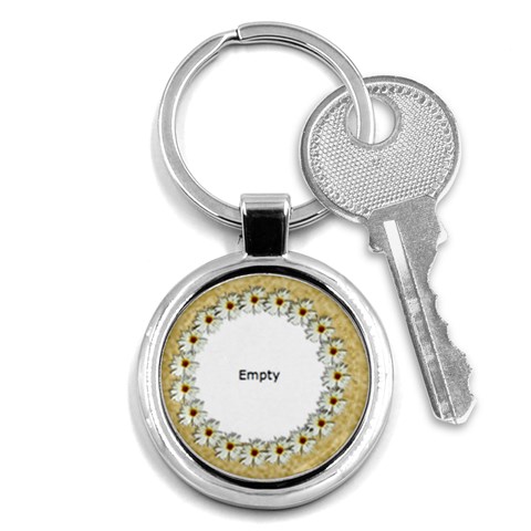 Lazy Daisy Round Keyring By Catvinnat Front