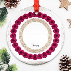 Antique Lace Rosy Posy Round Ornament - Ornament (Round)