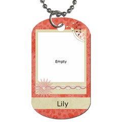 Lily s tag - Dog Tag (One Side)