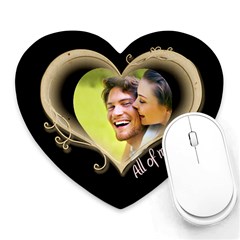 Vanilla All of my Heart Mouse Mat - Heart Mousepad