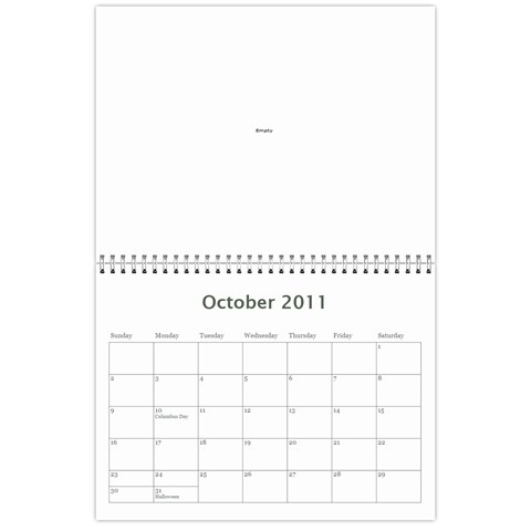 2011 Calendar By Sheila Irish Oct 2011