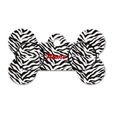 Zebra Dog Tag By Daniela Front