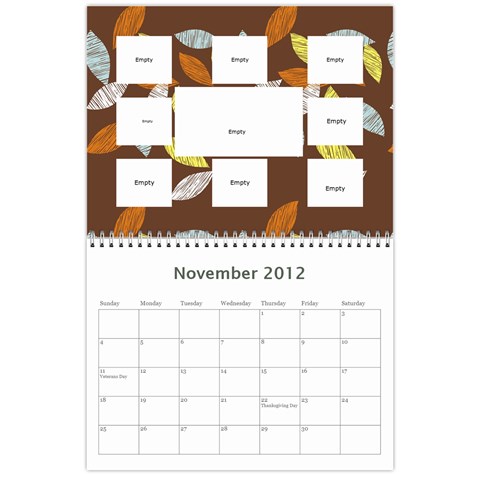 Calendar 2012 By Kerri Taylor Nov 2012