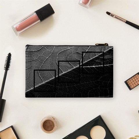 Love You Monochrome Jungle Small Cosmetic Bag By Catvinnat Back
