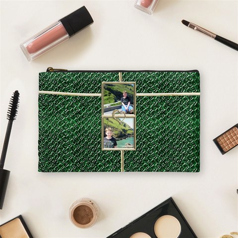 Mock Croc Medium Makeup Bag By Catvinnat Front