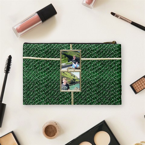 Mock Croc Medium Makeup Bag By Catvinnat Back