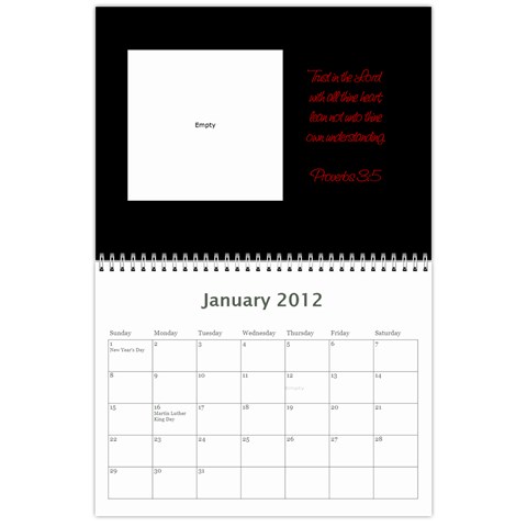 Vanna s Calendar By Leandra Jan 2012