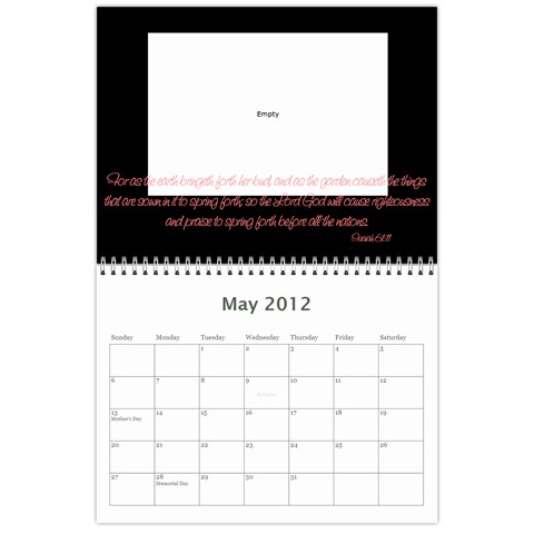 Vanna s Calendar By Leandra May 2012