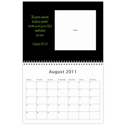 Vanna s Calendar By Leandra Aug 2011