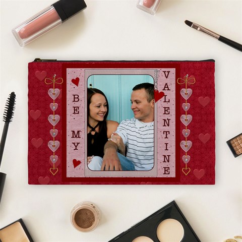 Be My Valentine Large Cosmetic Case By Lil Front