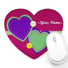 Plaid Heart Photo Mousepad - Heart Mousepad