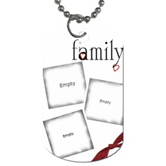 toni family dog tag - Dog Tag (One Side)