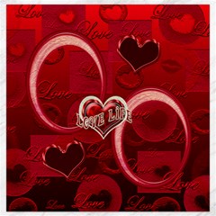I Heart You Red 16x16 Canvas