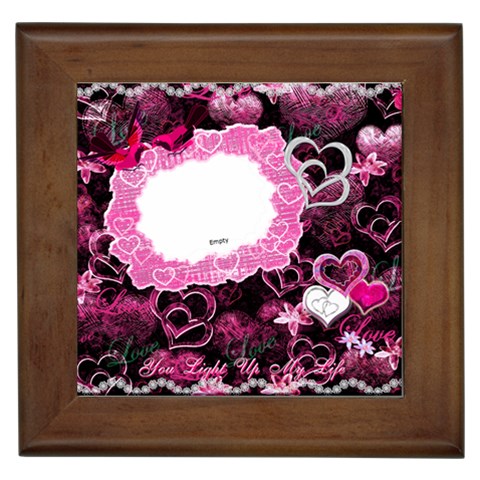 Hearts N Roses You Light Up My Life Pink Framed Time By Ellan Front