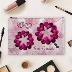 Hearts n Roses True Friends Large Cosmetic Bag - Cosmetic Bag (Large) Hearts n Roses True Friends Large Cosmetic Bag - Cosmetic Bag (Large)