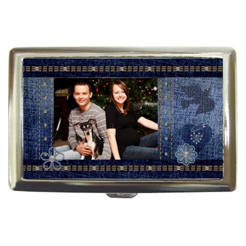 Deluxe Denim Cigarette/money/card Case By Lil Front