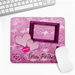 True Friends Hearts n Roses Pink Mouse Pad - Large Mousepad True Friends Hearts n Roses Pink Mouse Pad - Large Mousepad