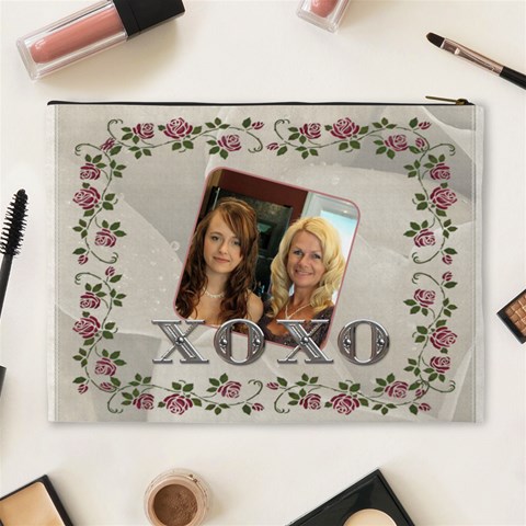 Mom Xoxo Xl Cosmetic Bag By Lil Back