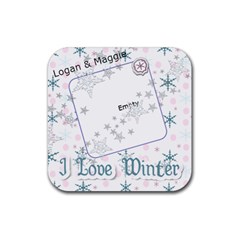 Logan & Maggie Winter 2010 - Rubber Coaster (Square)