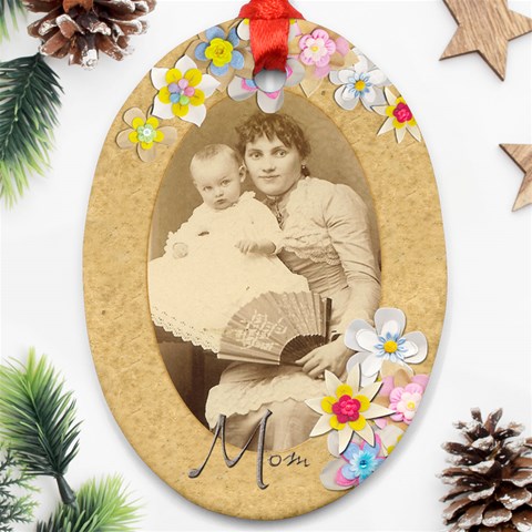 Mom Oval Ornament By Catvinnat Front