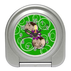 Green Swirls Travel Alarm
