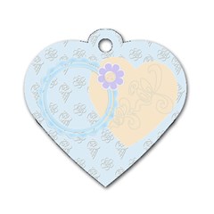 Baby Blue Heart Dog Tag