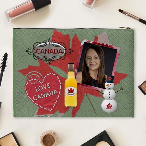 I Love Canada Xl Cosmetic Bag By Lil Back
