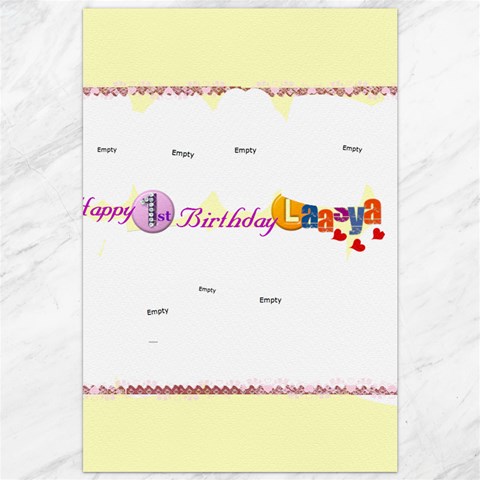 Happy B Day By Hyma 19.62 x28.9  Canvas - 1