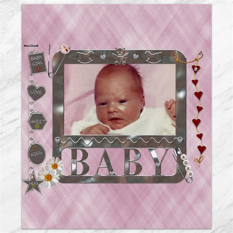 Baby Girl 20x24 Canvas By Lil 19.57 x23.15  Canvas - 1