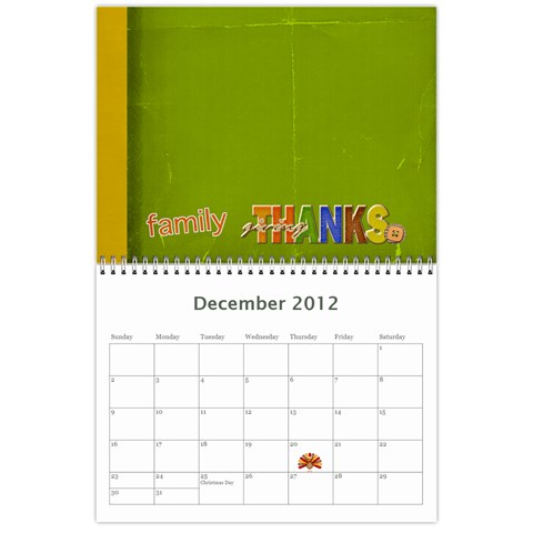 Calander 2011 By Amanda Dec 2012