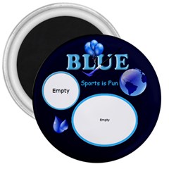 Blue Football - 3  Magnet