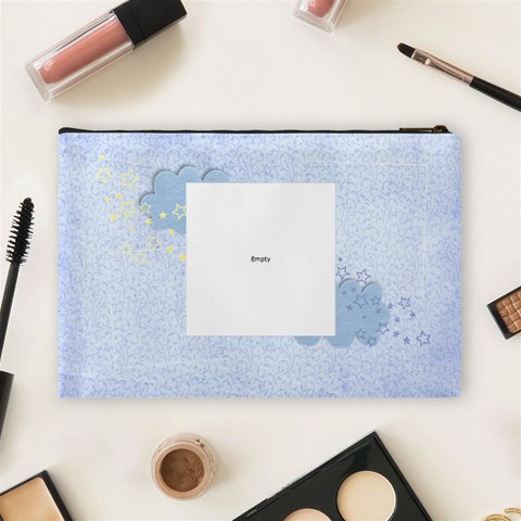 Stars/clouds Custom Cosmetic Bag (large)  By Mikki Back