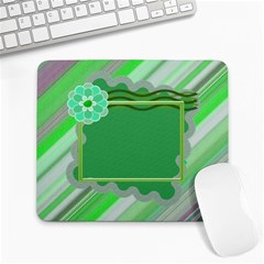 Greeb flower mousepad - Large Mousepad