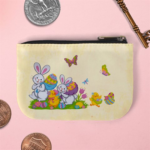 Easter Egg Hunt Mini Coin Purse By Catvinnat Back