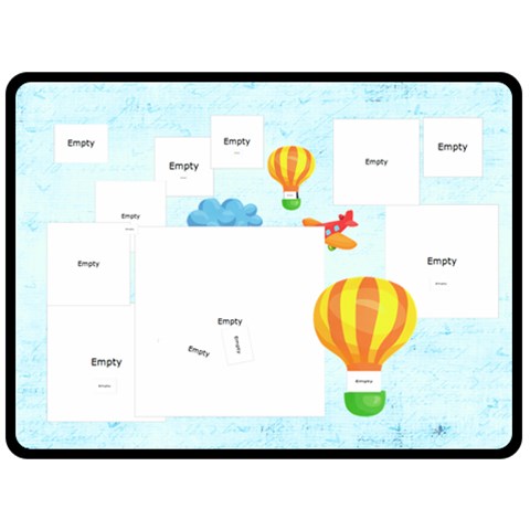 Up, Up & Away Extra Large Fleece Blanket By Catvinnat 80 x60  Blanket Front