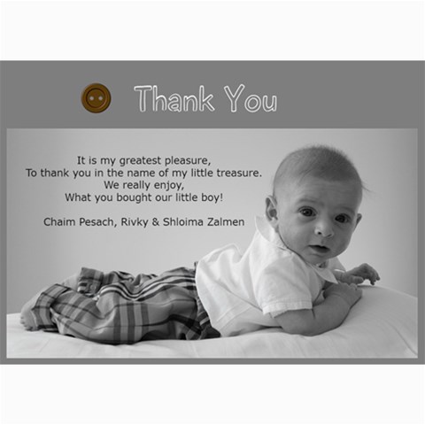 Thank You Card By Ruchy 7 x5  Photo Card - 2