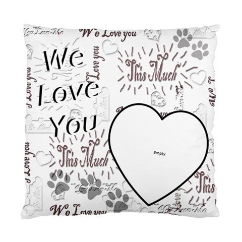 I Heart You This Much Black White Double Cushion Case By Ellan Front
