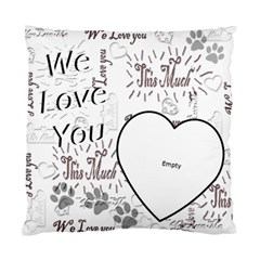 I Heart You THIS MUCH black white double cushion case (5 styles) - Standard Cushion Case (Two Sides)