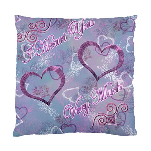 I Heart You Blue Swirls Double Sided Cushion Case By Ellan Back