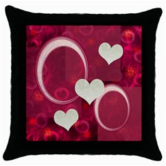 I Heart you hot pink throw pillow (5 styles) - Throw Pillow Case (Black) I Heart you hot pink throw pillow (5 styles) - Throw Pillow Case (Black)