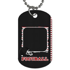 Touchdown (Black and Red) Dog Tag - Dog Tag (One Side)