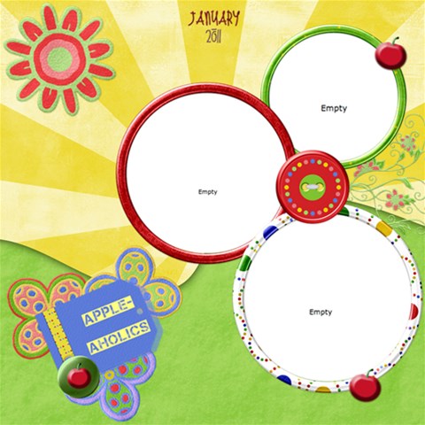 Apple Scrap Page By Starr 12 x12  Scrapbook Page - 1