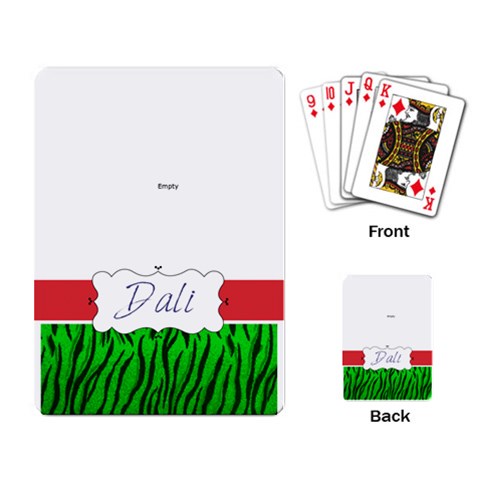 Dali Playing Card By Sky Back