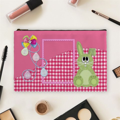 Eggzactly Spring Large Cosmetic Bag 1 By Lisa Minor Front