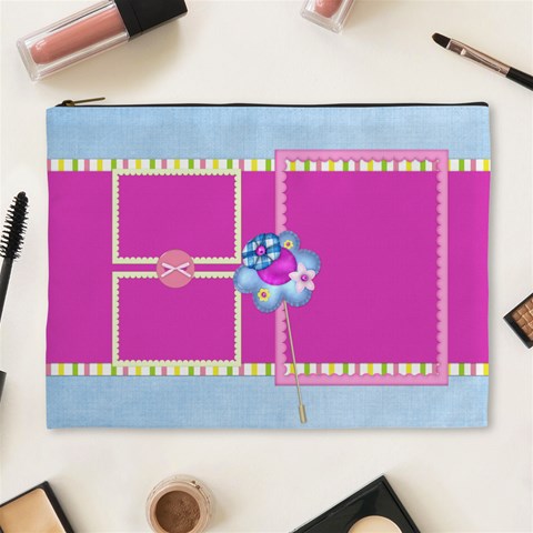 Eggzactly Spring Xl Cosmetic Bag 2 By Lisa Minor Front