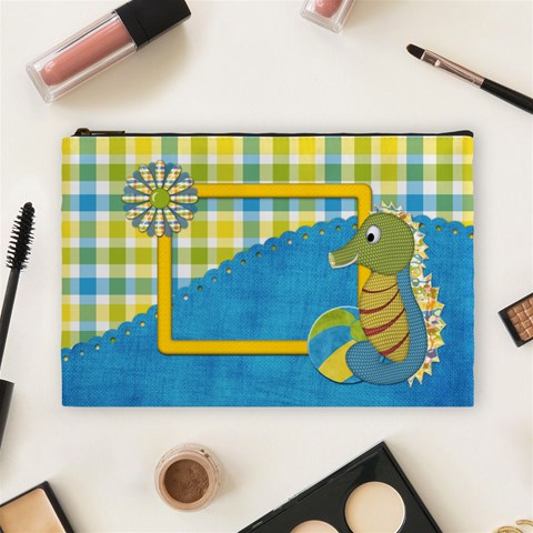 Sunshine Beach Large Cosmetic Bag 1 By Lisa Minor Front