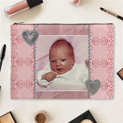 Pretty Pink Hearts XL Cosmetic Bag - Cosmetic Bag (XL)