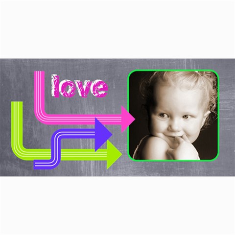 Love Vibrant Arrows Photo Card By Catvinnat 8 x4  Photo Card - 2
